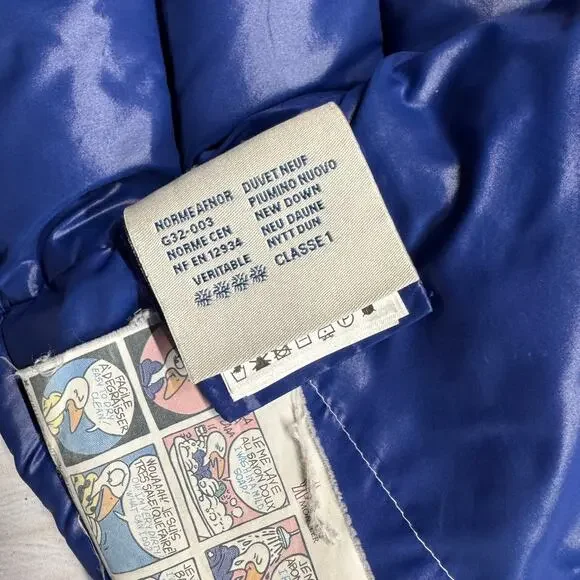 Moncler Enfant Maya Down Jacket Toddler Size 2Y Removeable Hood Glossy Blue - Picture 11 of 15